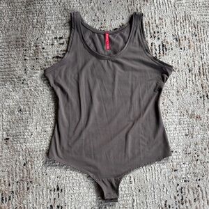 Spanx Gray Sleeveless Bodysuit
